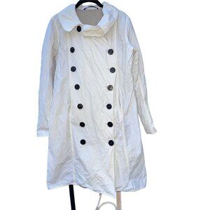 WILSONS Womens White Waterproof Lined Rain Trench Coat See Measurements